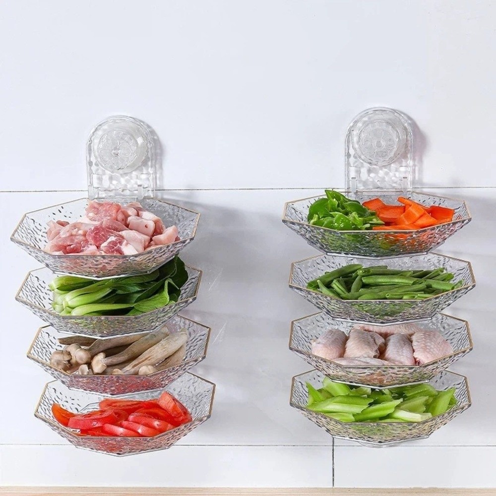 Food Snacks For Picnic - 빙하 패턴 음식 준비 접시 투명