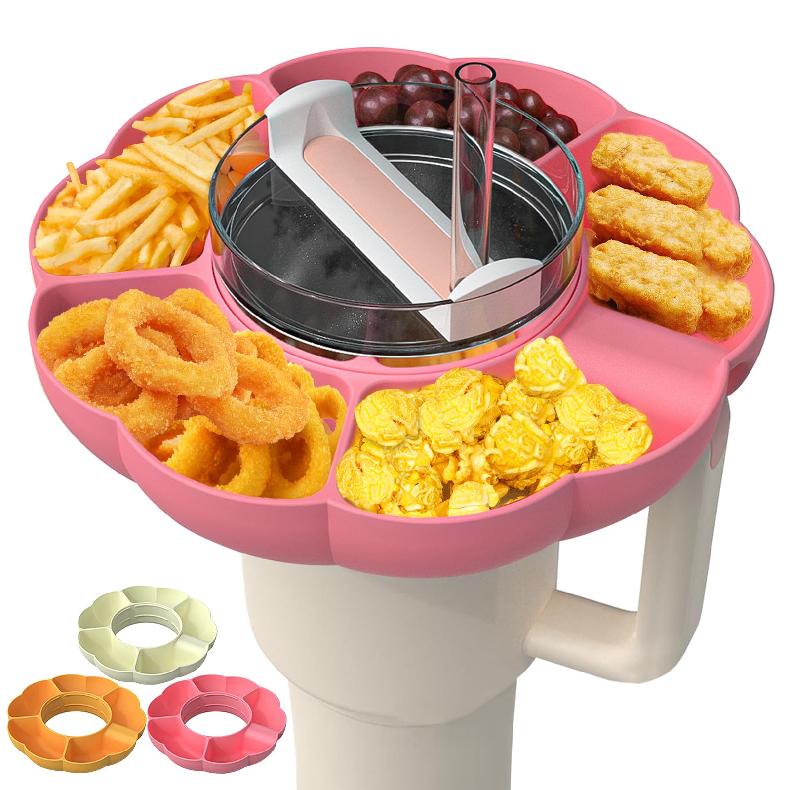 Food Platter Snacks - 재사용 가능한 실리콘 스낵 플래터, 스탠리