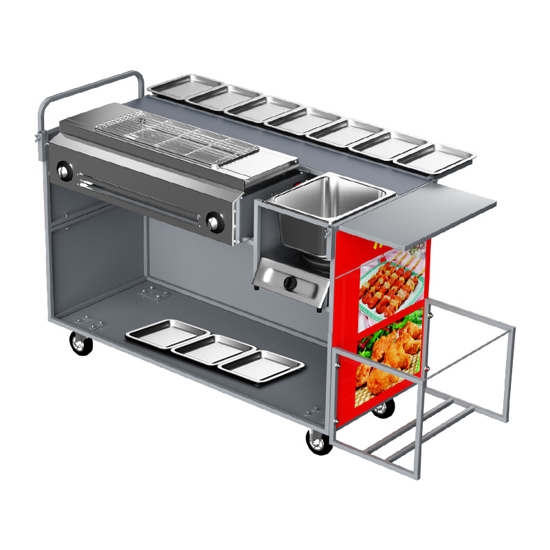 Snacks Food Stall - 스몰 BBQ 트럭 친환경 무연 BBQ