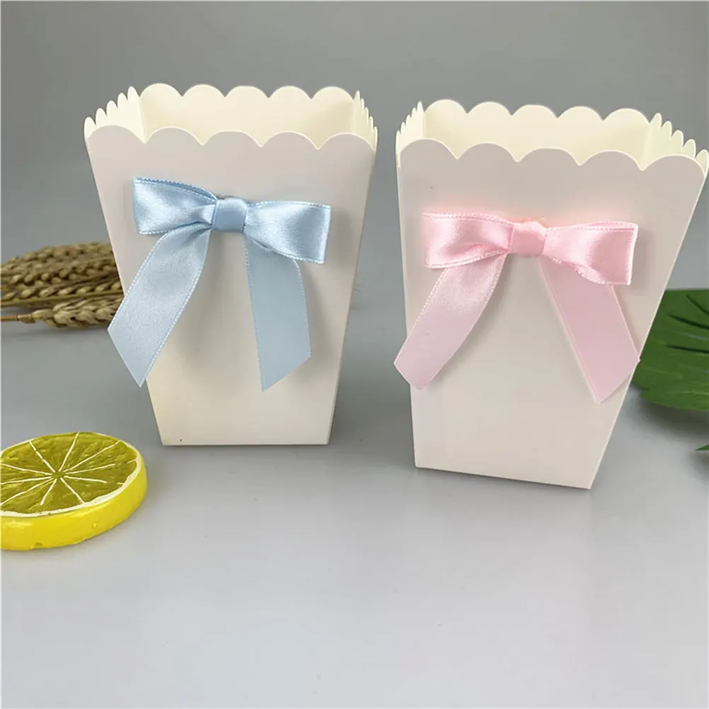 12pcs 핑크 보우 팝콘 상자 파티 용품 팝콘 선물  - Food Snacks For Baby Shower 리뷰 및 가격