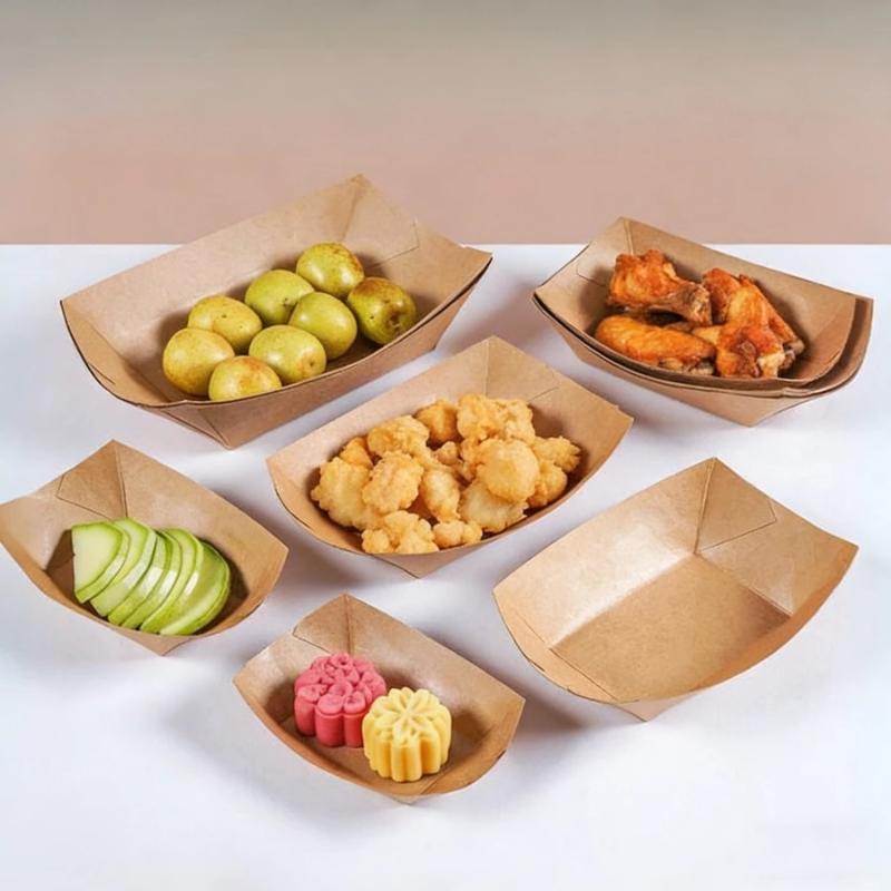 크라프트 보트 트레이 일회용 핫도그 보트 크라프트 종이 - Food Snacks Restaurant 리뷰 및 가격