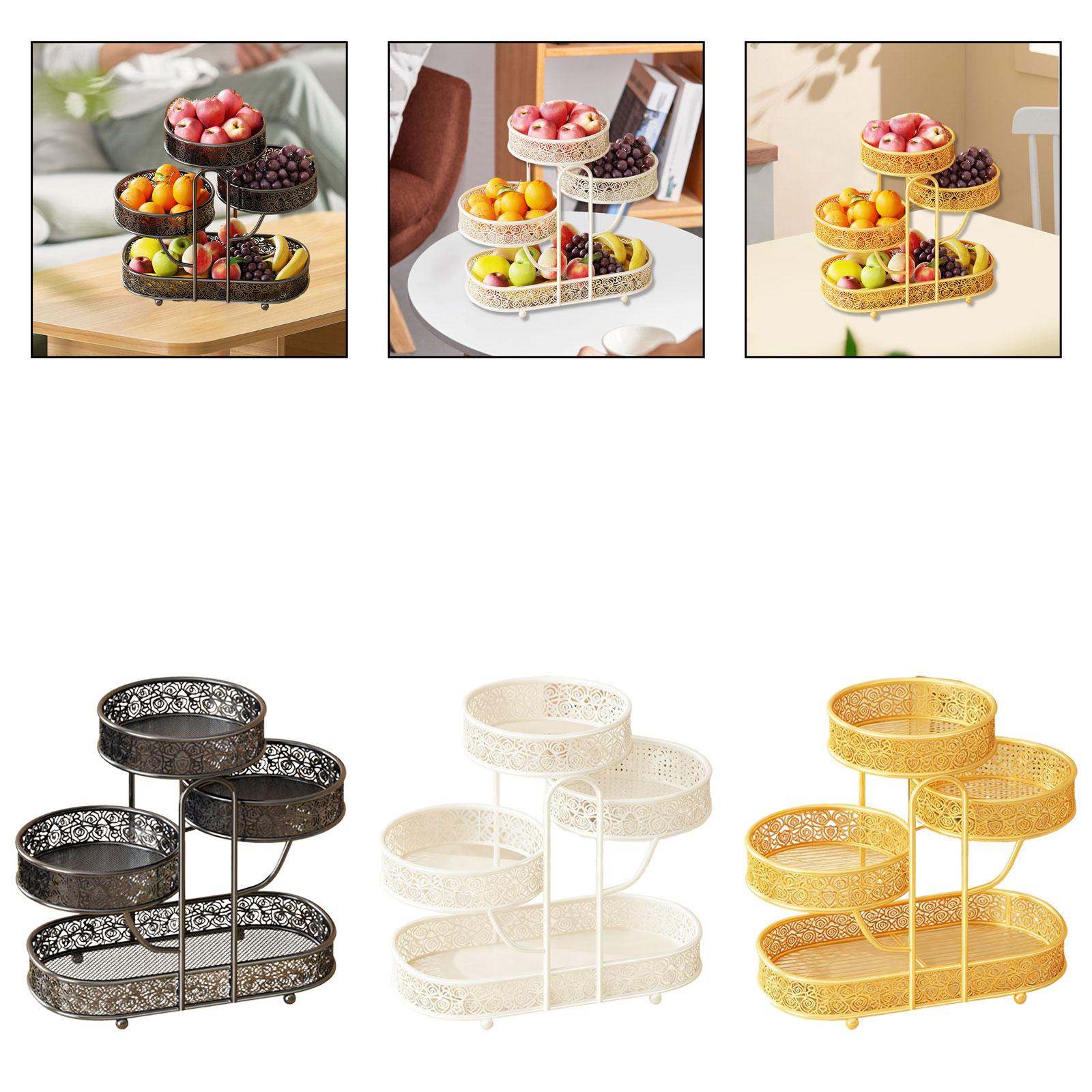 4단 철제 와이어 스탠드 주방용 과일 바구니, 야채,  - Food Snacks With Iron 리뷰 및 가격