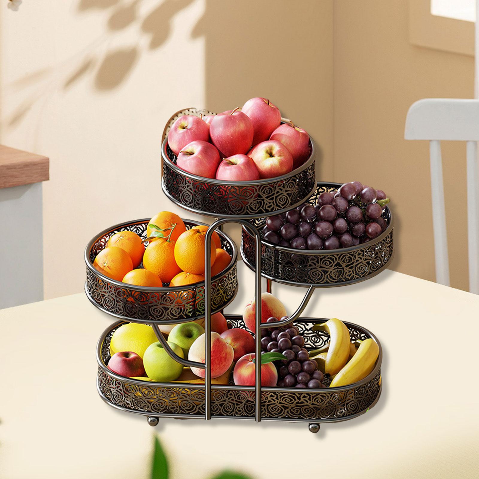 4단 철제 와이어 스탠드 주방용 과일 바구니, 야채,  - Food Snacks With Iron 리뷰 및 가격