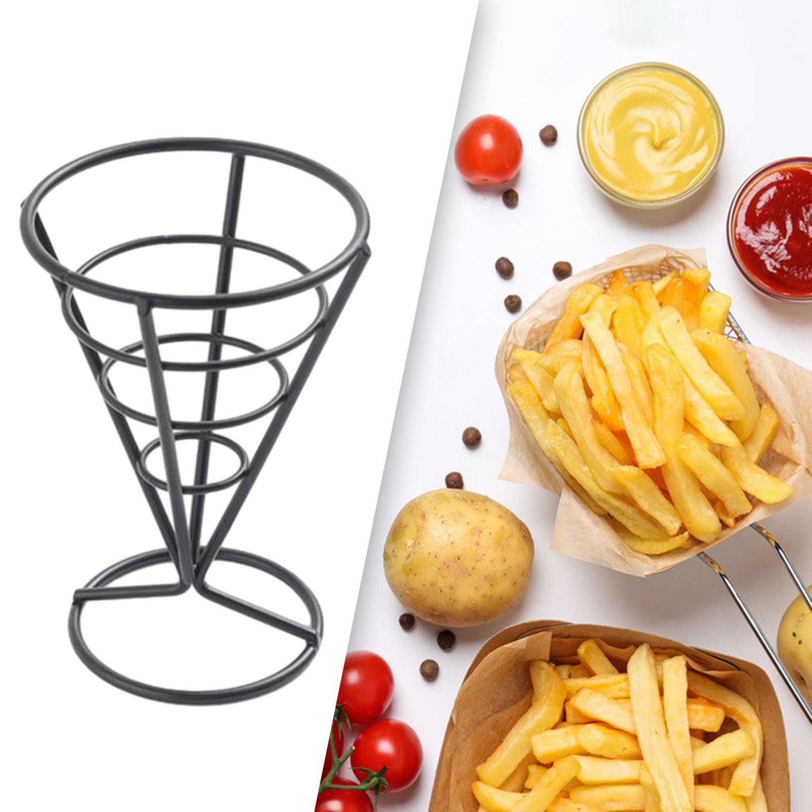 재사용 가능한 콘 거치대 스탠드, 프렌치 프라이 스탠드 - Food Snacks For Picnic 리뷰 및 가격
