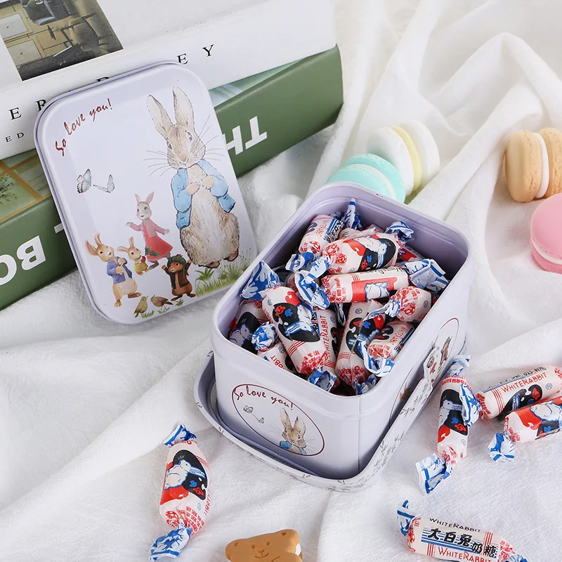 손잡이가있는 빈티지 토끼 쿠키 항아리 Tinplate  - Food Snacks For Baby Shower 리뷰 및 가격