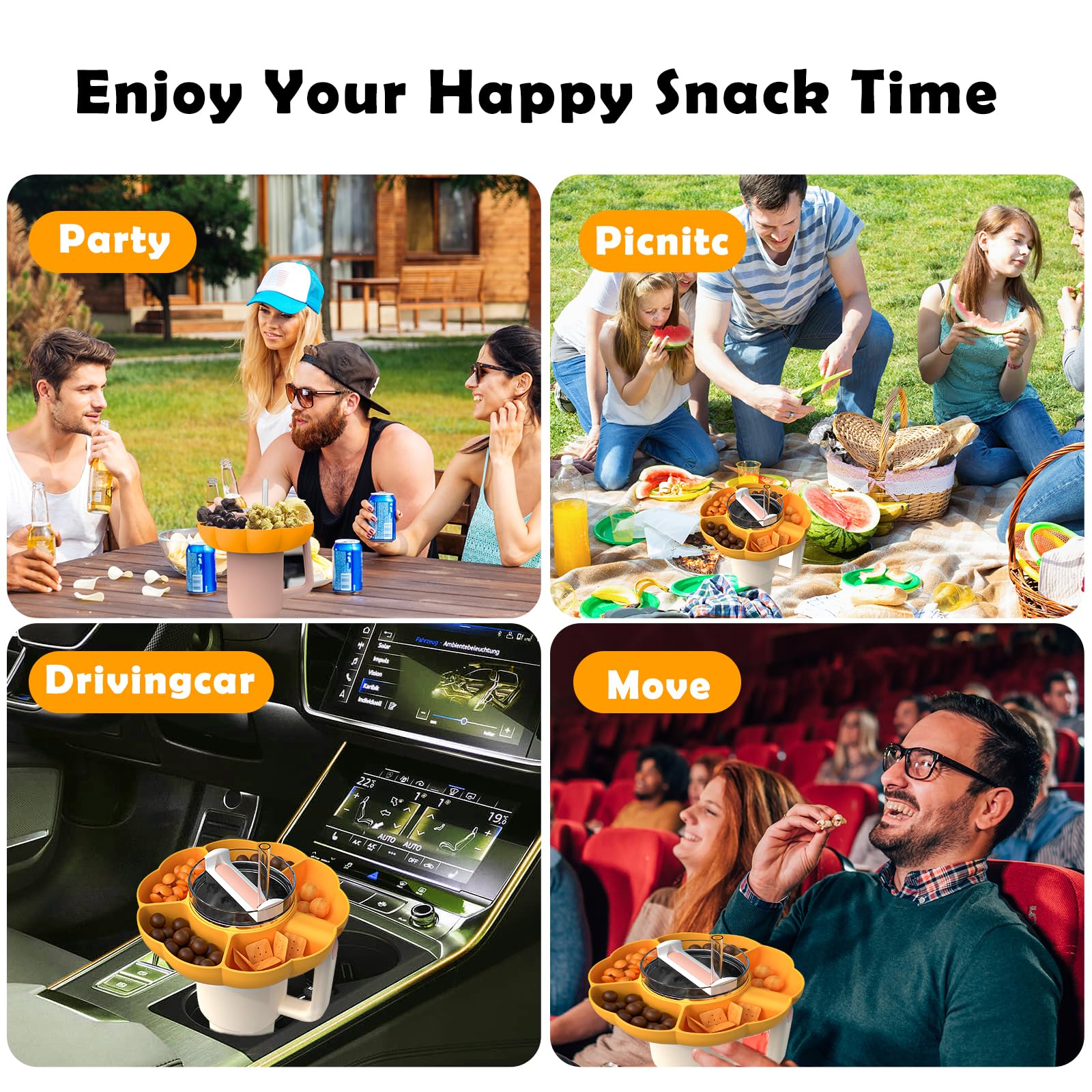재사용 가능한 실리콘 스낵 플래터, 스탠리 컵 스낵 분 - Food Platter Snacks 리뷰 및 가격