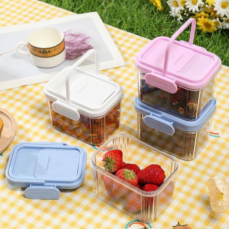 밀폐형 식품 보관 용기 손잡이 뚜껑이 있는 플라스틱 누 - Food Snacks For Picnic 리뷰 및 가격