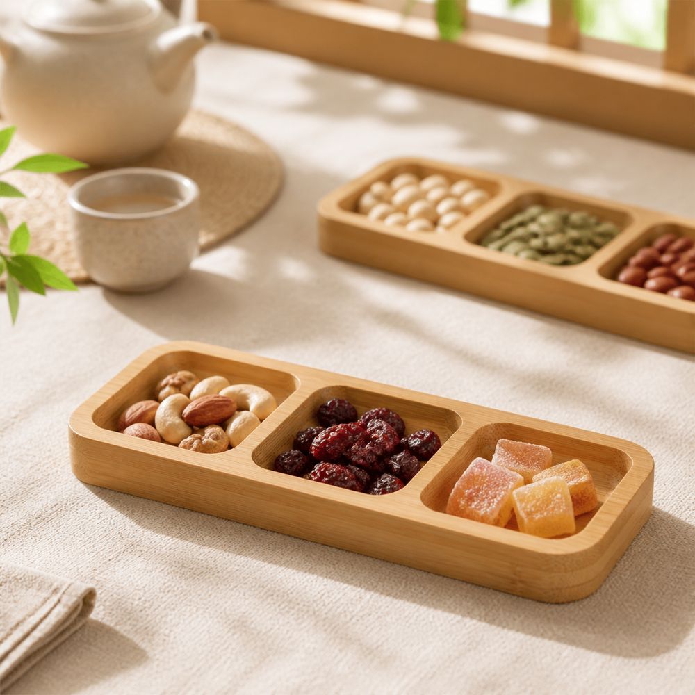 천연 대나무 나눔형 스낵 서빙 트레이, 나눔형 음식 서 - Food Platter Snacks 리뷰 및 가격