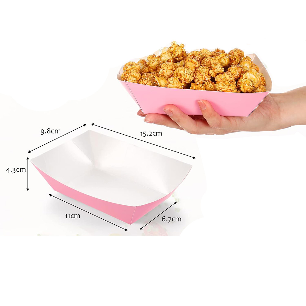 6-30개 단색 종이 보트 모양 음식 서빙 트레이 빨강 - Food Snacks For Baby Shower 리뷰 및 가격